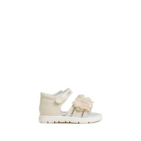 Nero Giardini E422670F 711 Scarpe Sandali Bambina con Fiore in Pelle Cristallo Nude