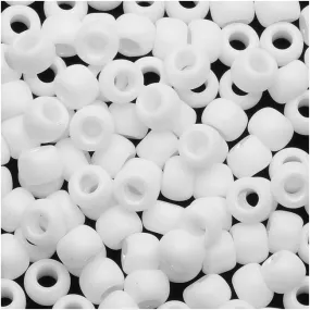 Toho Round Seed Beads 6/0 #761 - Matte Opaque White (8 Grams)